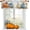 Autumn Blue Pumpkin, variant on Farmhouse Floral Inspirational Bible Curtain Valance for Window Treatments Flower God Says You are Kitchen Treatment Mason Jar Christian Drapes for Bathroom Bedroom Living Room (52x18 Inch)