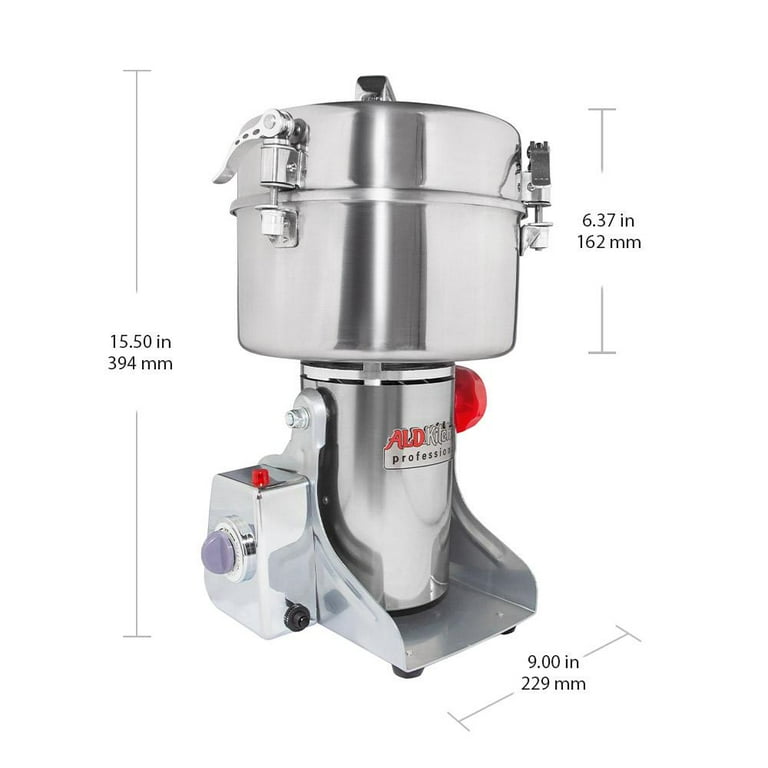 ALDKitchen Grain Mill Grinder | Electric High-Speed Grinder Machine | Wheat, Spices & Nut Chopper | Swing Type 200 Gr / 110V