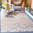 thumbnail image 2 of SAFAVIEH Cabana Aurora Floral Indoor/Outdoor Area Rug, Rust/Blue/Ivory, 9' x 12', 2 of 6
