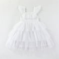 thumbnail image 6 of HJYCHN Dresses for Girls Sleeveless Cherry Print Tiered Dress with Flutter Straps for Back to School Clothes for Girls 5-6 Years, 6 of 9