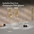 thumbnail image 3 of Libbey Signature Greenwich Champagne Flute Glasses Set, Stylish, Dishwasher Safe Champagne Glasses Set of 4, Champagne Gift Set for Weddings and Events, 3 of 6
