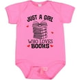 thumbnail image 3 of Inktastic Just a Girl Who Loves Books Girls Baby Bodysuit, 3 of 5