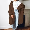 thumbnail image 2 of ShomPort Women's Long Sleeve Knit Cardigan Open Front Comfy Ribbed Sweater Coat with Pockets, 2 of 6