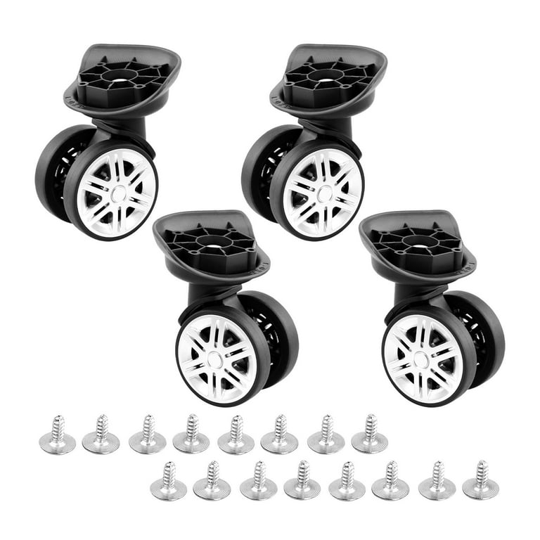 4pcs 360 Luggage Swivel Wheels Replacement,Travel Luggage Suitcase Silent  Wheel Repair Set,A18 Suitcase Replacement Parts for Carrier without Brake 
