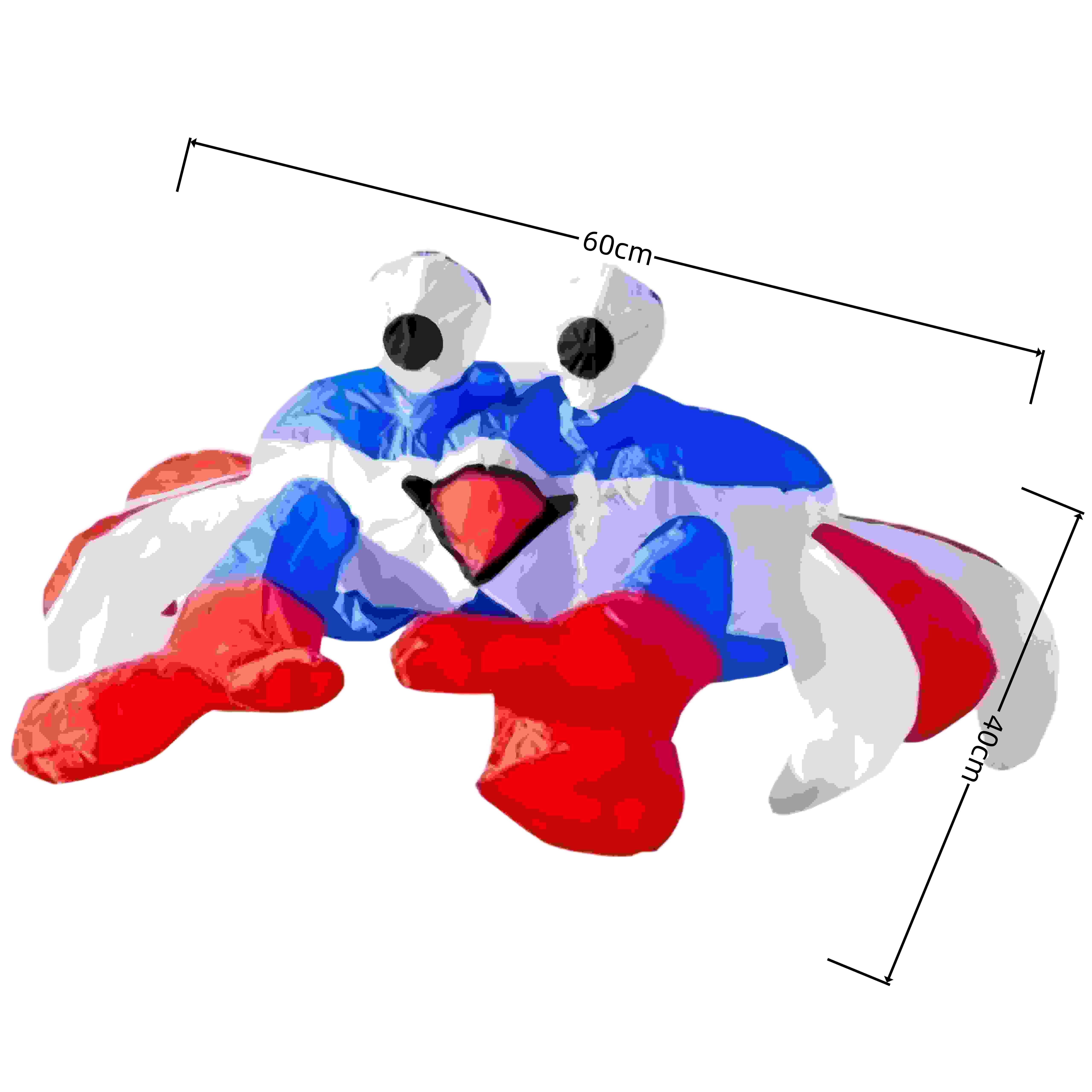 Crab Inflatable Kite For Outdoor,Multicolor Ground Crab Kite Jumping with The Wind,3D Ground Crab Ornament For Beach,Patio,Lawn,Summer Decoration For Seaside Ornament
