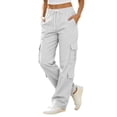thumbnail image 3 of CAIXIA Cargo Pants for Women Wide Leg High Waist Y2K Parachute Pants with Pockets Fall 2026 Plus Size Hiking Track Outfits, 3 of 6