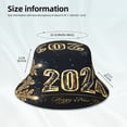 thumbnail image 6 of Easygdp Happy New Year 2024 (5) Double-Sided Reflective Fisherman Hat for Outdoor and Night Walking, Unisex, 6 of 9