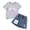 O#041-Denim shorts set, variant on ZHANGDER Summer Toddler Girl Clothes 1T 2T 3T 4T 5T T-Shirt Tee Tops Shorts Ribbed Knit Cute Summer Outfits 2 Pieces Shorts Set, Pink 4T