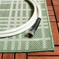 thumbnail image 3 of SAFAVIEH Machine Washable Rug Indoor/Outdoor Bermuda Collection - Bermuda Kestrel Plaid Indoor/Outdoor Runner Rug, Green/Ivory, 2' x 8', 3 of 6