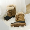 thumbnail image 5 of Dream Pairs Boys Girls Toddler Kids Ankle Winter Snow Boots Faux Fur-Lined Soft Boots Shoes Warm FORESTER TAN Size 1 Little Kid, 5 of 5