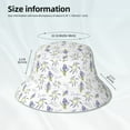 thumbnail image 3 of Yiaed Lavender Flowers Print Reflective Stripe Bucket Hat Unisex Funny Outdoor Fisherman Cap Beach Sun Hat, 3 of 5