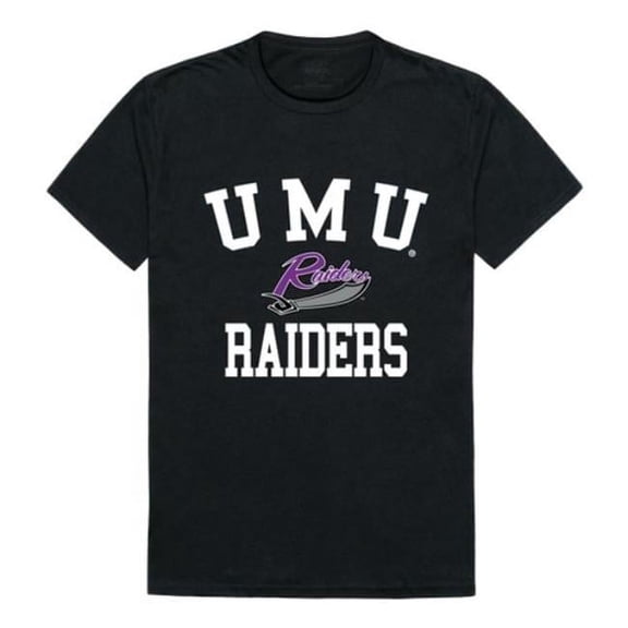 W Republic 539-348-BLK-01 University of Mount Union Arch T-Shirt, Black & White - Small