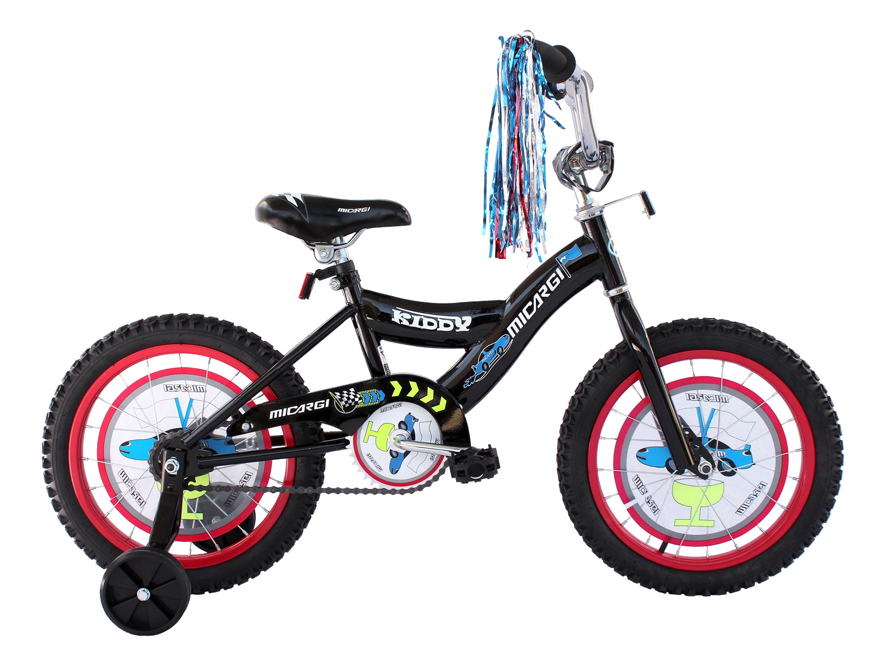 USToyOutlet 16 BMX S Type Frame Bicycle Coaster Brake One Piece Crank Chrome Rims Black Tire Kid s Bike Red Walmart