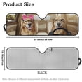 thumbnail image 5 of Uorisanigo Windshield Sun Shade for 2007-2018 Jeep Wrangler JK JKU & 1997-2006 Jeep Wrangler TJ LJ Foldable Golden Retriever Driving Window Sun Visor, Blocks UV Rays Heat, Keep Your Car Cooler, 5 of 7