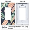 thumbnail image 3 of Yayeee Rocker Switch Wall Plate 1-Gang 4.6"x2.9" Home Decorative Outlet Cover, Isometric Pink, 3 of 6