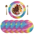 thumbnail image 5 of Ryvnso Rainbow Illustration Round Plate Mats Dining Table Placemat Set of 4 for Holiday Decoration, 5 of 7