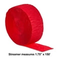 thumbnail image 6 of Red Paper Party Streamer, 150', by Way To Celebrate, 6 of 8