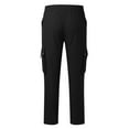 thumbnail image 5 of MKHSQHDG Male Pants Men's Baggy Cargo Pants Drawstring Elastic Waist Pockets Loose Pants M, 5 of 5