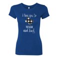 thumbnail image 2 of I Love You To Texas And Back Plaid Pop Culture Womens Slim Fit Junior Tee, Royal, Medium, 2 of 3