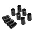 thumbnail image 5 of MUXSAM 10 casquillos cónicos de golf negros .370 compatibles con eje de hierro universal con un solo anillo plateado, 5 of 5