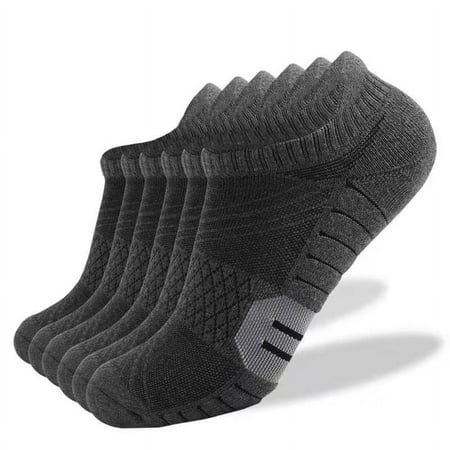Sheer Socks Women Unisex No Show Socks Women Mens Low Cut Invisible Flat Line Socks with Non Slipping Grips Dark Gray XL