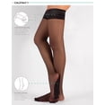 thumbnail image 2 of CALZITALY Sheer Hold Ups with Back Seam 15 DEN, Black | S to 4XL | Made in Italy (X-Large), 2 of 6