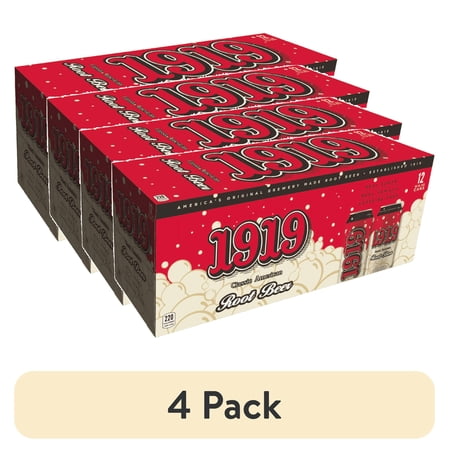 (4 pack) 1919 16oz Classic American Root Beer Soda, 12 pack