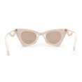 thumbnail image 2 of Wave Arm Squared 80s Geometric Cat Eye Mod Sunglasses Ivory Brown, 2 of 4