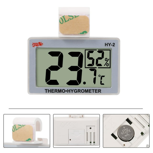 Mobutofu and Hygrometer for Home Use with Precise Measurement ABS White 2 in 1 Monitor