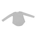 thumbnail image 2 of Camisa de manga larga para hombre, corte regular, cuello redondo, corte entallado, color liso, informal, musculosa, gris, M, 2 of 15