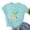 Light Blue, variant on Levmjia Womens Tops Plus Size Easter Tee Shirt Women's Easter Printed Round Neck Short Sleeved T-shirt Loose Top