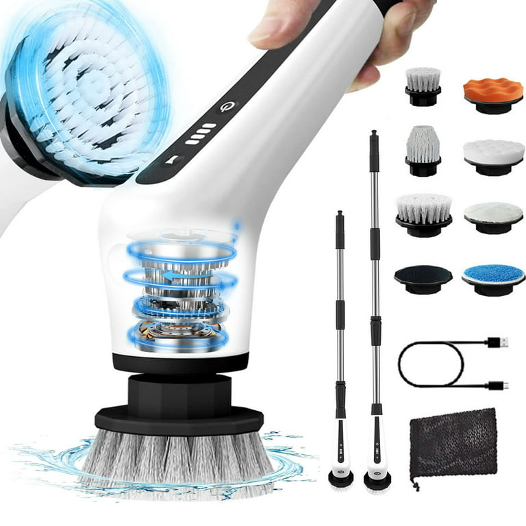 Scrubber Electric Cleaning Brush Battery Operated for House Kitchen Bathroom  Car