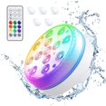 thumbnail image 4 of Luces LED sumergibles GolWof, paquete de 2, 13 LED, lámpara LED sumergible, 16 colores RGB, luces LED sumergibles, IP68, luces LED impermeables con mando a distancia, decoración para piscinas, bodas, 4 of 4