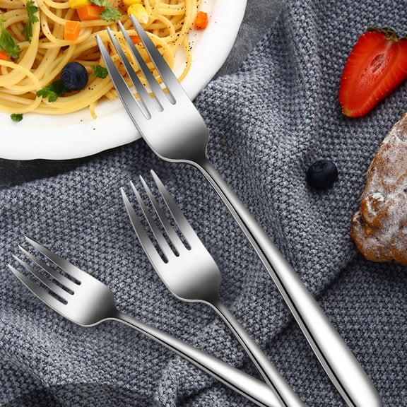 OUNONA 1 Set of Forks and Spoons for Dining at Home and Restaurants with Ergonomic Handle