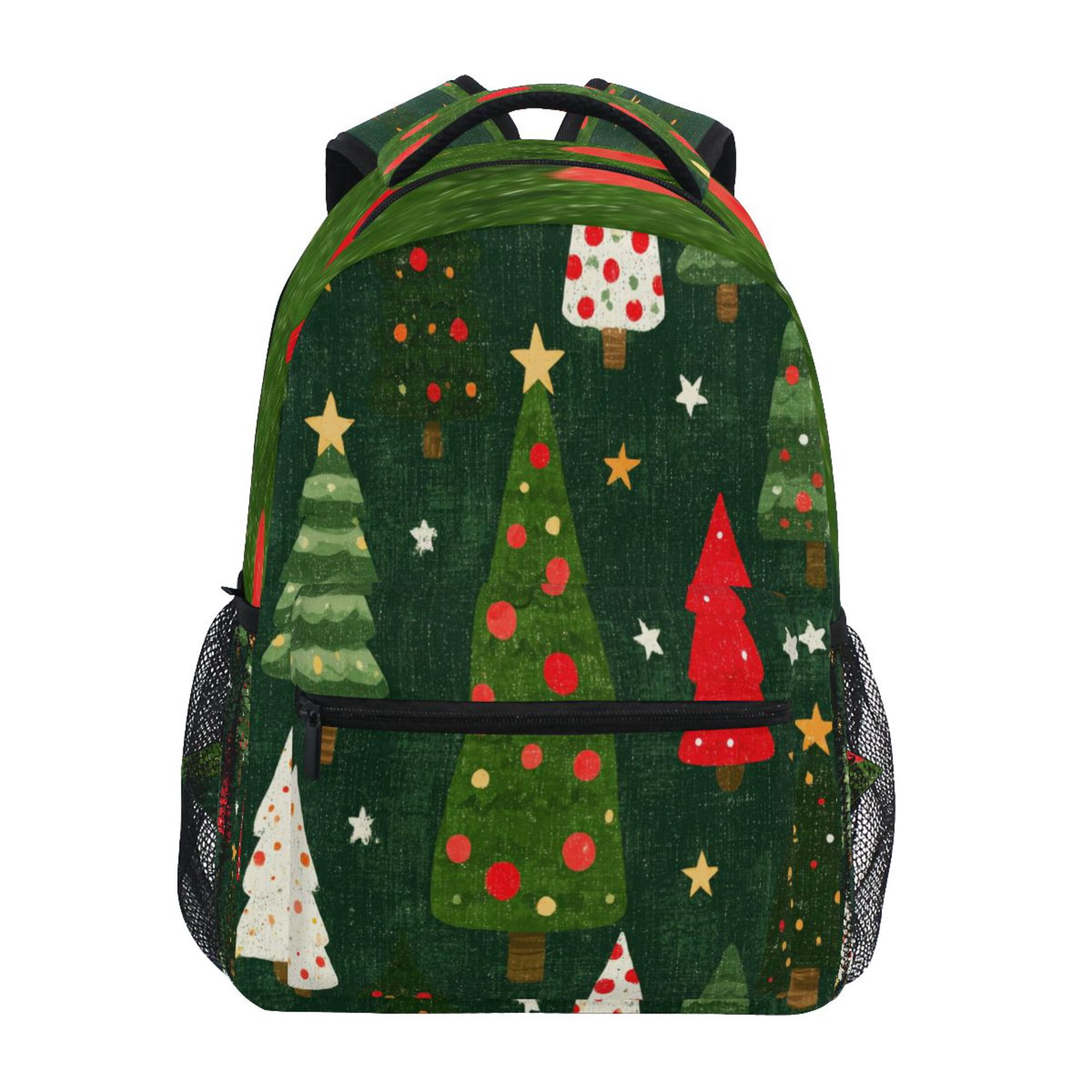 Backpack 16x11.4x6.9 Inches Fashion Backpack Shopping Travel Outing Backpack Festive Glow Christmas Tree