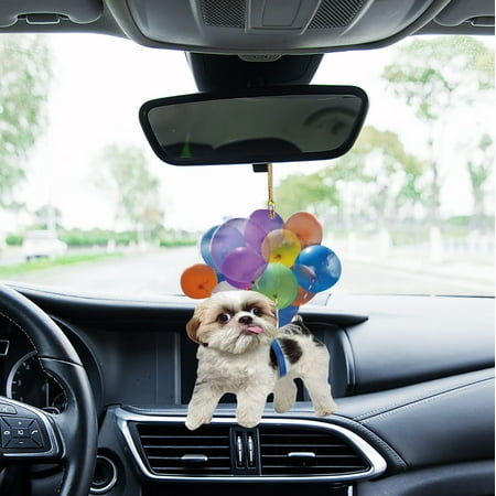 

Pgeraug Pendant Home Dog Ornaments Pendant Cute Car Decoration Backpack Hanging Flying Bubbles Decoration & Hangs Desktop Ornament Black