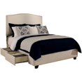 thumbnail image 1 of Newport Fabric Upholstered "Steel-Core" Platform Queen Bed/2-Drawers Ivory, 1 of 1