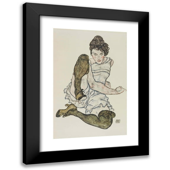 Egon Schiele 11x14 Black Modern Framed Museum Art Print Titled - Hand Drawings (1920)
