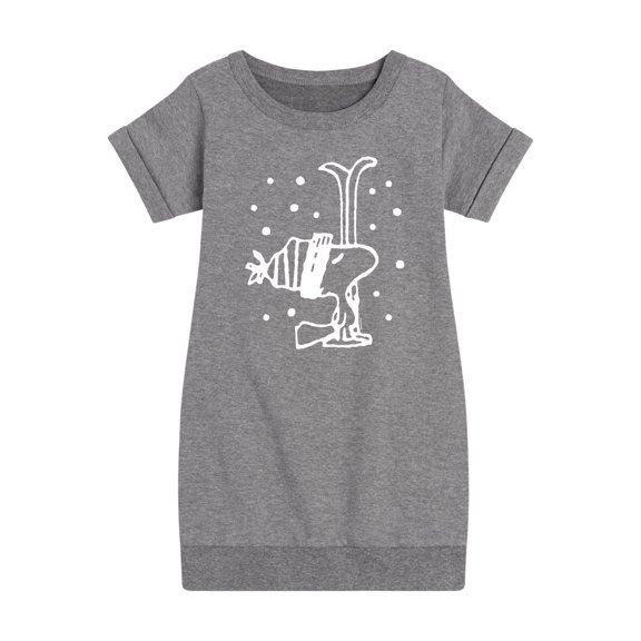 Peanuts - Woodstock Snowfall - Toddler And Youth Girls Fleece Dress