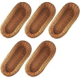 thumbnail image 1 of Poly-Wicker Bread Baskets Set of 5 - 14.5" Woven Polypropylene (5 Total Baskets), 1 of 4
