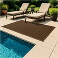 thumbnail image 7 of 2'x12' Soft and Durable Interlace Indoor - Outdoor Area Rugs Lightweight and Flexible for Easy Cleaning and Transport (Color: Mocha), 7 of 7