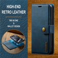thumbnail image 4 of For iPhone 15 Pro DG.MING Crazy Horse Texture Detachable Magnetic Leather Phone Case,Blue,For iPhone 15 Pro, 4 of 9