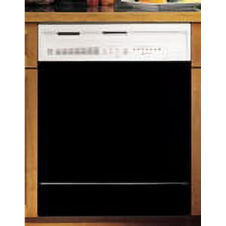 Appliance Art Solid Color Black White Dishwasher Cover Kitchen Decoration Magnetic Vinyl
