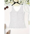 thumbnail image 2 of Women's Sequined V-Neck Tank Top Sleeveless Sparkle for Spring/Summer Ideal, 2 of 9