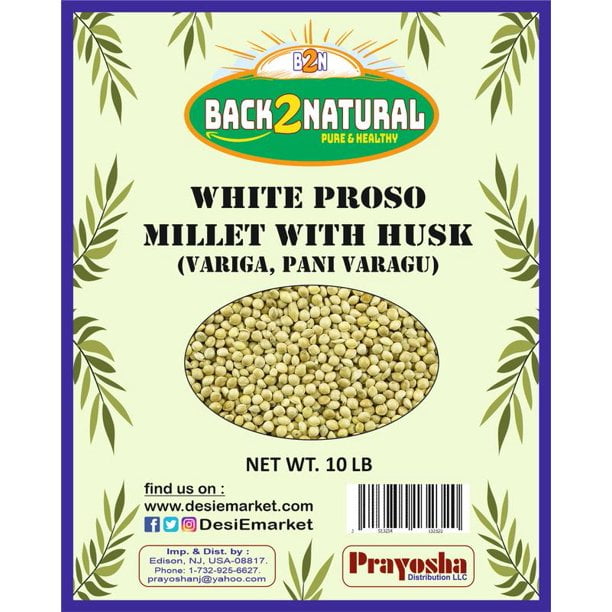 (B2N) White Proso Millet Bird Seed Dietary Fiber, Polyphenols, Vitamins, and Proteins