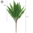 thumbnail image 3 of Luxtrada 8/4/2/1PCS Artificial Boston Fern Plants Bushes Artificial Shrubs Greenery for House Plastic Outdoor UV Garden Resistant Office Garden Indoor Decor, 3 of 7