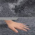 thumbnail image 4 of Alfombra de baño, alfombra de ducha redondeada de cuarto pequeño, microfibra, súper absorbente, antideslizante, cómoda alfombra de baño, mampara de bañera (gris), 4 of 5
