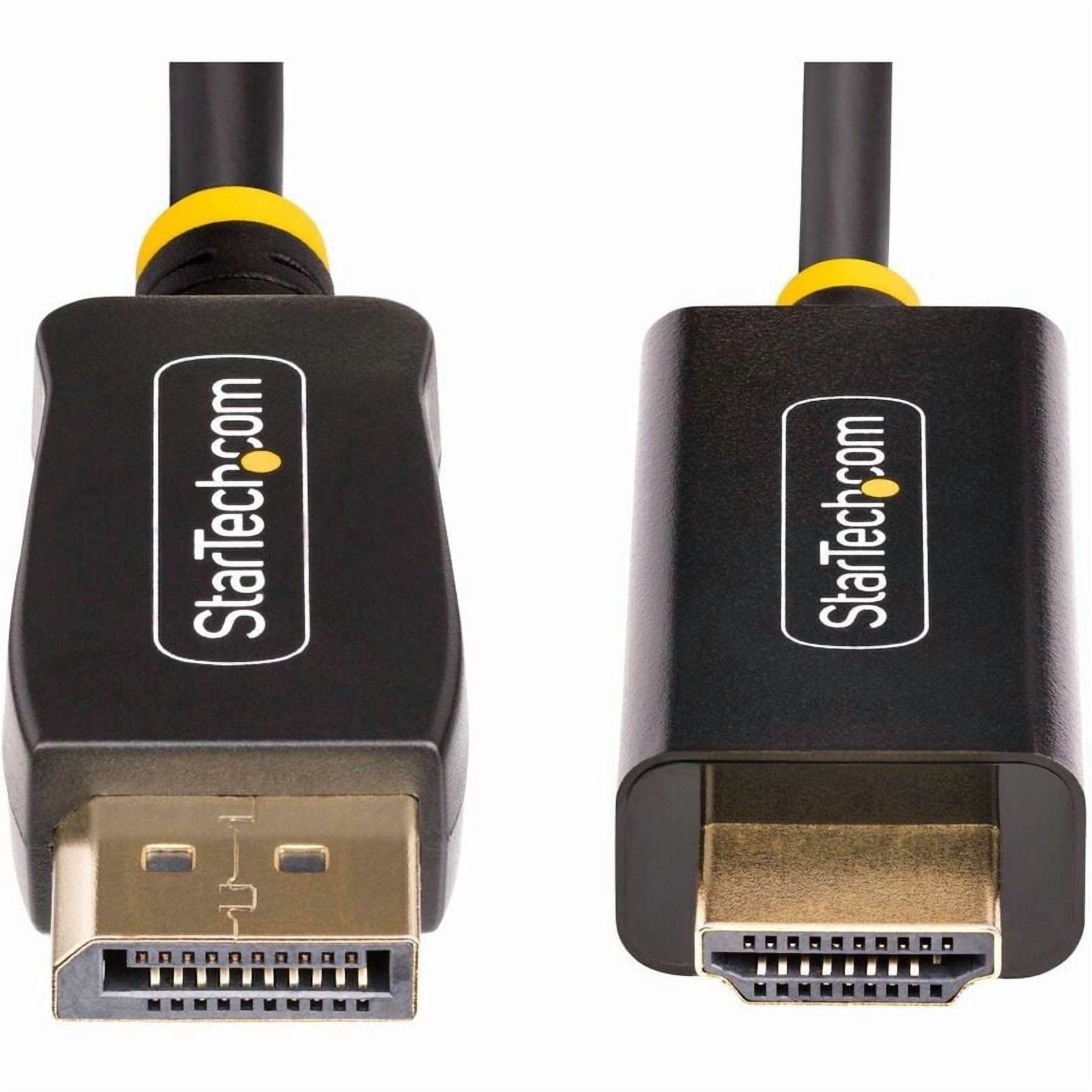 StarTech 12ft DisplayPort to HDMI Adapter Cable, 4K 60Hz with HDR, DP to HDMI 2.0b Cable, Active Video Converter