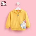 thumbnail image 3 of Hello Kitty niños primavera y otoño nueva chaqueta con capucha de algodón con estampado para niñas ropa de salida con cremallera de dibujos animados para bebés, 3 of 5