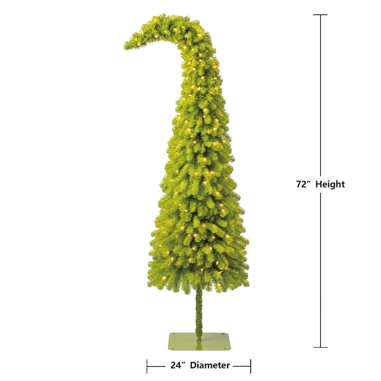 H6998ツリー 6' Pre-Lit Lawndale Spruce Green Artificial Christmas Tree with
